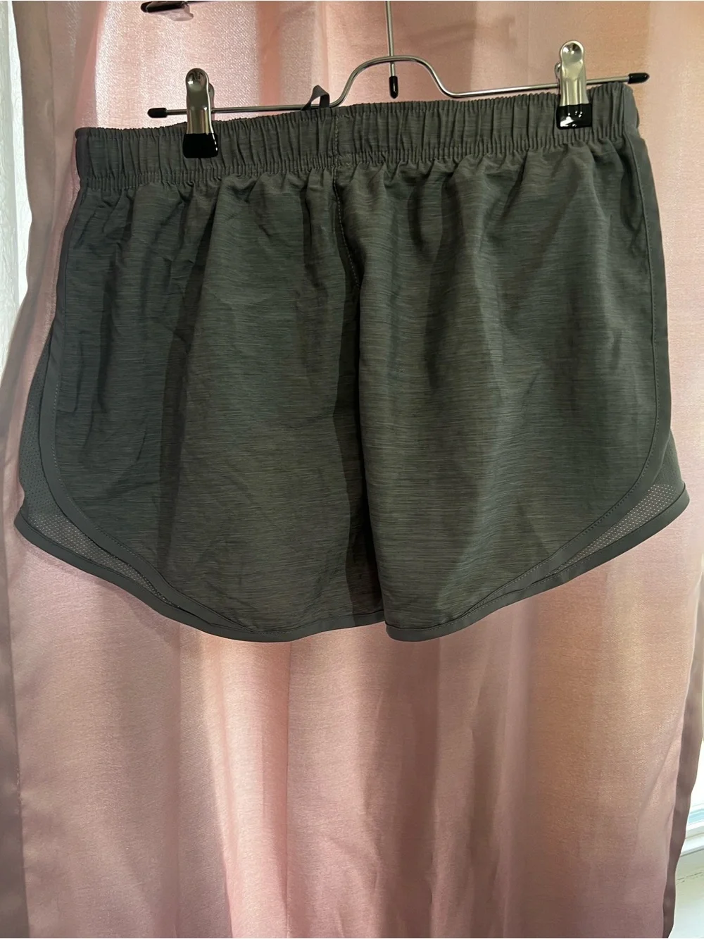 Nike Gray Women's Athletic Running Shorts with Swoosh